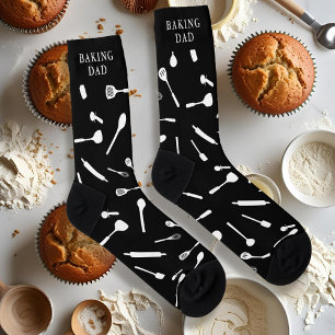 Funny Kitchen Tool Pattern Baking Dad Socks