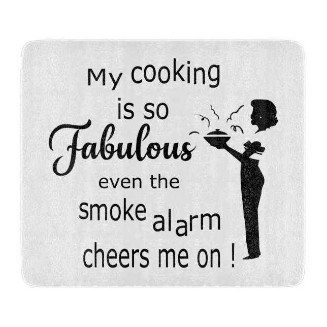 Funny kitchen word art cutting board (Front)
