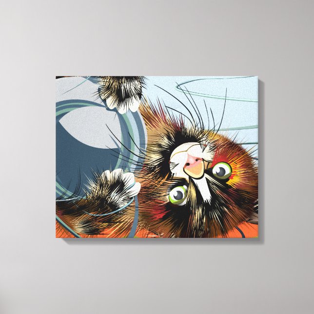 Funny Kitten Canvas Print (Front)