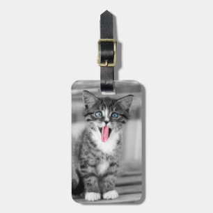 Funny Kitten Luggage Tag