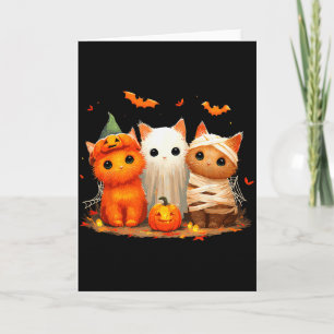 Funny Kitten Witch Y Halloween Pumpkin Cat Hallowe Card