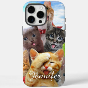 Funny kittens in green field.                      iPhone 16 pro max case