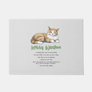 Funny Kitty Wisdom Doormat