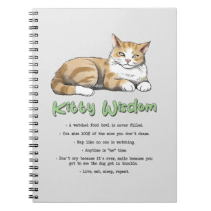 Funny Kitty Wisdom Notebook