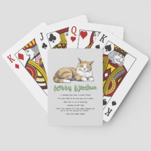 Funny Kitty Wisdom Playing Cards