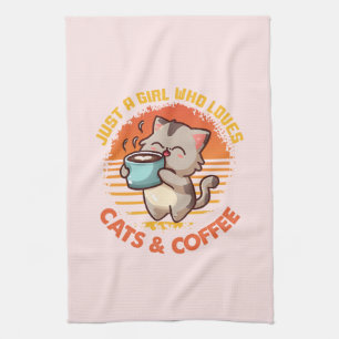 Funny Kitty Wisdom Tea Towel
