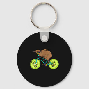 Funny Kiwi Biker Cycling Gift New Zealand Key Ring