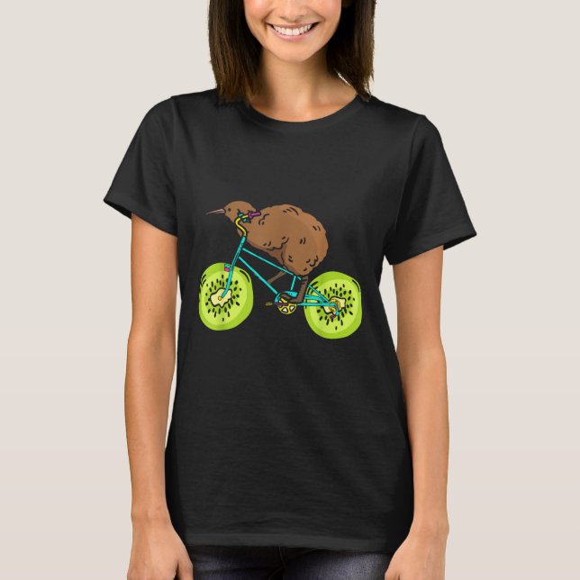 Funny Kiwi Biker Cycling Gift New Zealand  T-Shirt (Front)