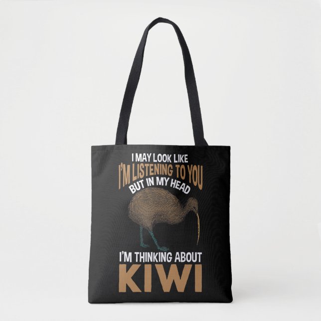 Funny Kiwi Birds Sarcastic Zoo Bird Lover Tote Bag (Front)