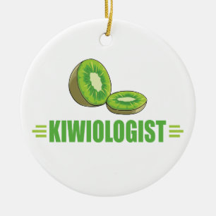 Funny Kiwi Lover Ceramic Tree Decoration