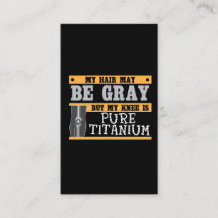 Funny Knee Replacement Older Grey Hair Surgery Business Card