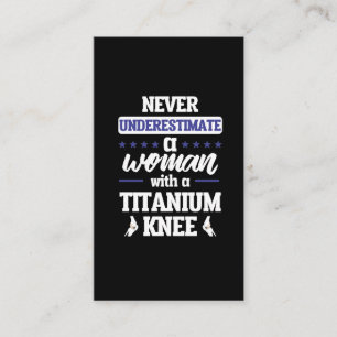 Funny Knee Replacement Woman Surgery Recovery Gift Business Card