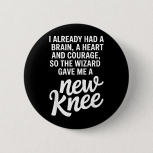 Funny Knee Surgery Art For Men Women Bionic Knee 6 Cm Round Badge