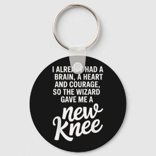 Funny Knee Surgery Art For Men Women Bionic Knee Key Ring