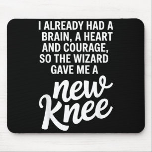 Funny Knee Surgery Art For Men Women Bionic Knee Mouse Pad