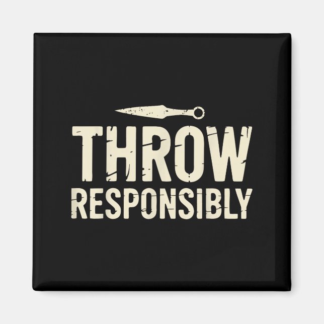 Funny Knife Throwing  Magnet (Front)