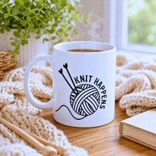 Funny Knit Happens  Coffee Mug