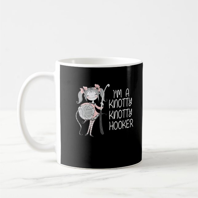 Funny Knitter Crafting Knitting Yarn Lover Coffee Mug (Left)