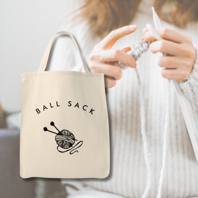 Funny Knitting Ball Sack Tote Bag (Funny Knitting Ball Sack Tote Bag
)