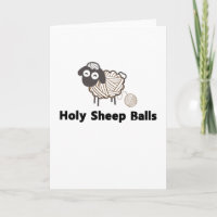Funny Knitting Crochet Craft Holy Sheep Balls