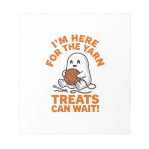 Funny Knitting Ghost Vintage Engraving Design_1 Notepad