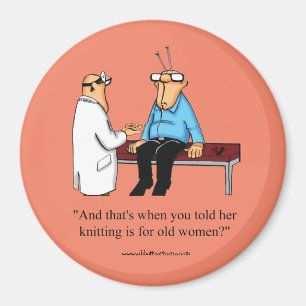 Funny Knitting Humour Magnet