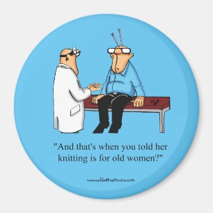 Funny Knitting Humour Magnet Gift