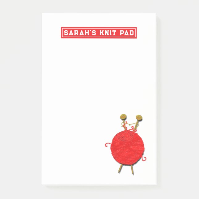 Funny Knitting Knitter Post-it Notes (Front)