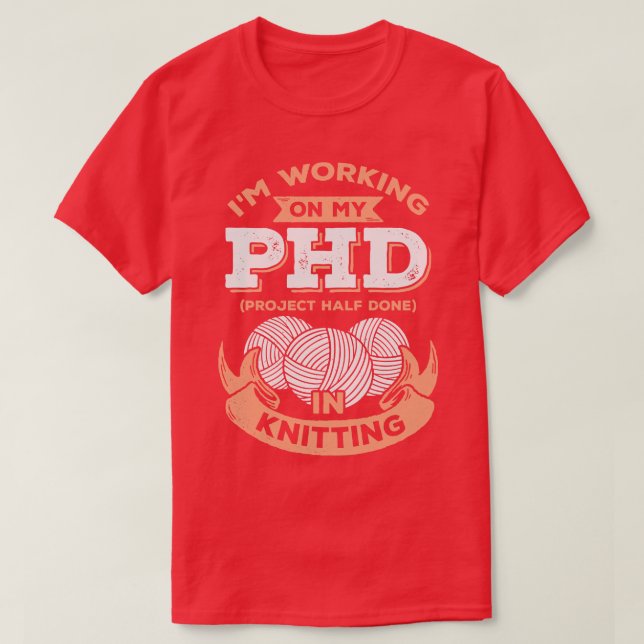 Funny Knitting Lover Hob  T-Shirt (Design Front)