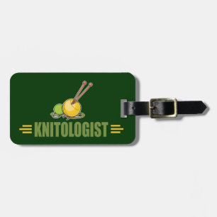 Funny Knitting Luggage Tag