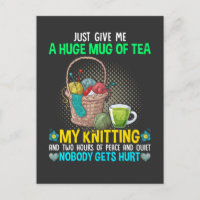 Funny Knitting Mother Needlework Tea Lover Mum