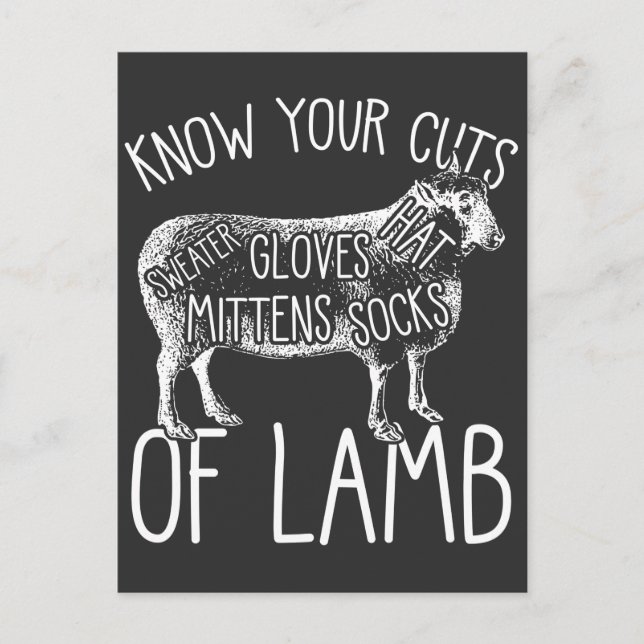 Funny Knitting Mum crochet Lamb Wool Yarn Knitter Postcard (Front)