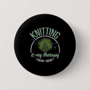 Funny Knitting Shirt Joke Knitter Quote I Love Kni 6 Cm Round Badge