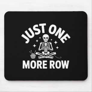 Funny Knitting Skeleton Hobby Crochet Humor Yarn L Mouse Pad