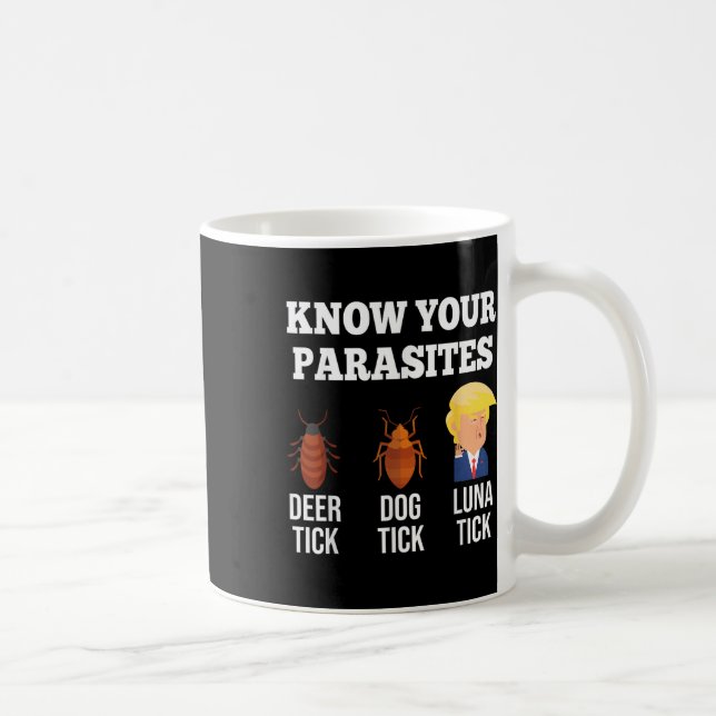 Funny Know Your Parasites Anti Trump Tick 2024 Ele Coffee Mug (Right)