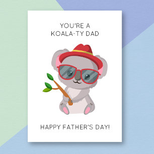 Funny Koala Animal Pun Father's Day Card