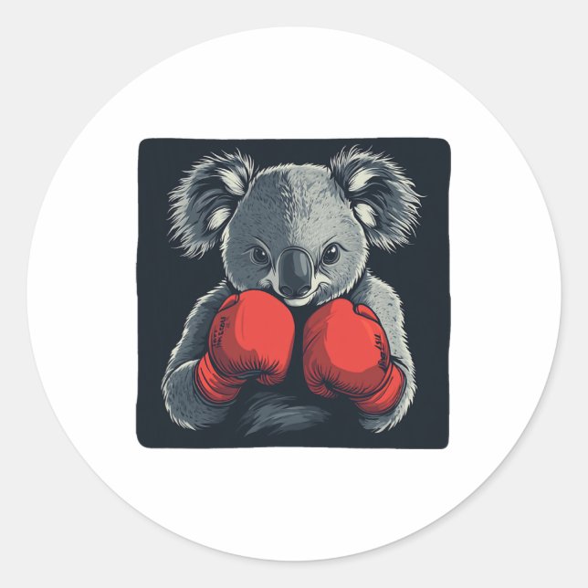 Funny Koala Bear Knockout For A Fun And Casual Loo Classic Round Sticker (Front)