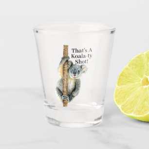 Funny Koala Bear Pun Party Time Cute Animal Shot Glass