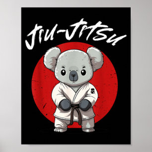 Funny Koala Brazilian Jiu Jitsu MMA Grappling Poster