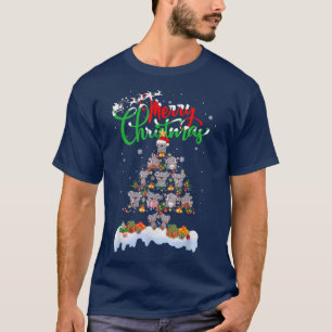 Funny Koala Christmas Tree Clothing Holiday Animal T-Shirt