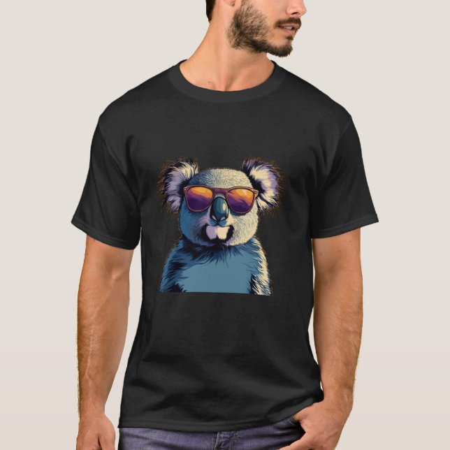 Funny Koala Face with Sunglasses for Boys and Girl T-Shirt (Front)