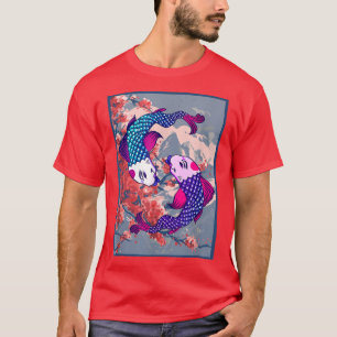 Funny Koi Fish Cherry Blossom Flower Samurai Fuji T-Shirt