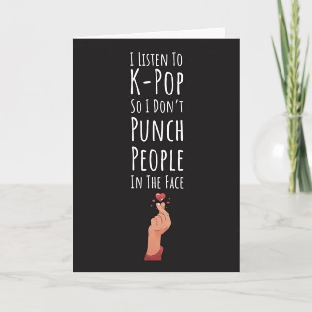 Funny Kpop Cards Korean Girl (Front)