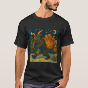 Funny Krampus Gingerbread Night Festive Creepy Hol T-Shirt