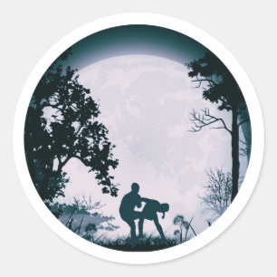 Funny Krav Maga Martial Arts Full Moon Sticker