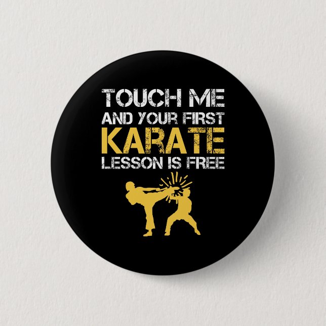 Funny Kyokushin Karate  6 Cm Round Badge (Front)