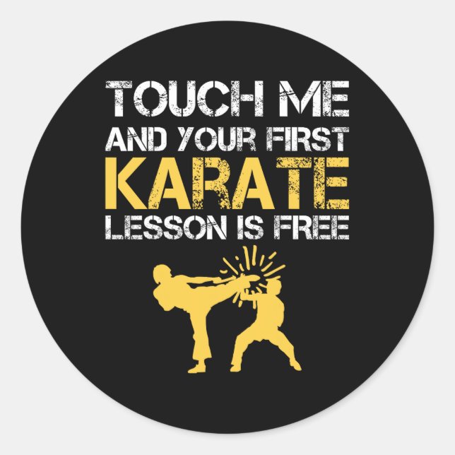 Funny Kyokushin Karate  Classic Round Sticker (Front)