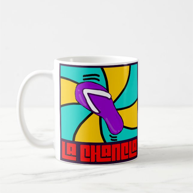 Funny La Chancla Trendy Spanish Latina Mom Coffee Mug (Left)