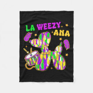 Funny La Weezy Ana Mardi Gras Carnival Cake Walk M Fleece Blanket