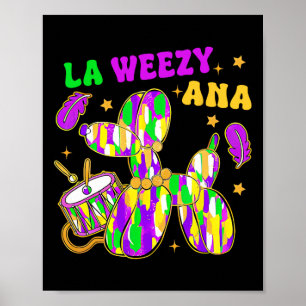 Funny La Weezy Ana Mardi Gras Carnival Cake Walk M Poster